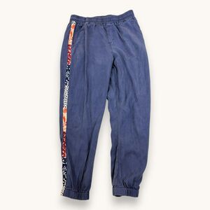 Knox Rose Blue Harem Jogger Pants with Patterned Stripes Boho Med